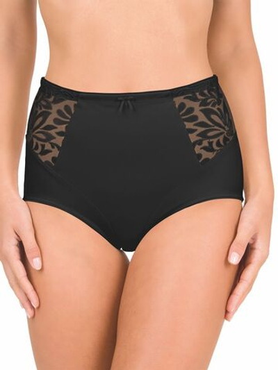 Корректирующие трусы с высокой линией талии и низким вырезом по линии бедер (Размер: 48) (Цвет: черный)