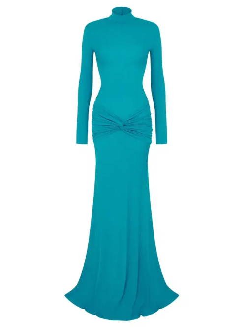 Платье Americano с длинным рукавом, бирюзовый