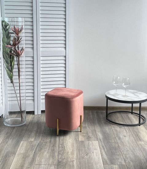 Пуф для гостиной ARES BLUVEL-52 PINK / GOLD