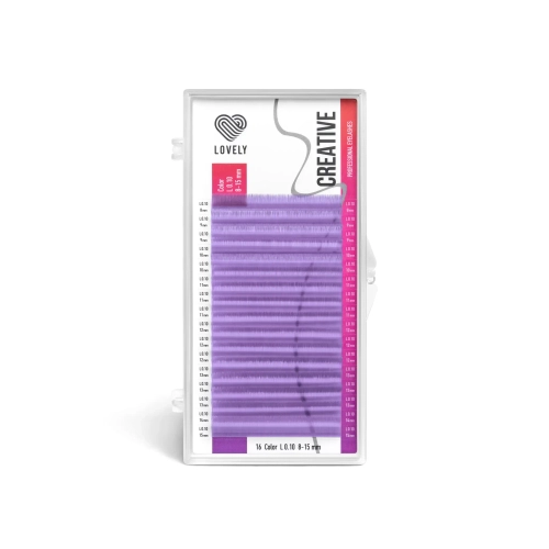 Ресницы цветные LOVELY Violet MIX 16 линий