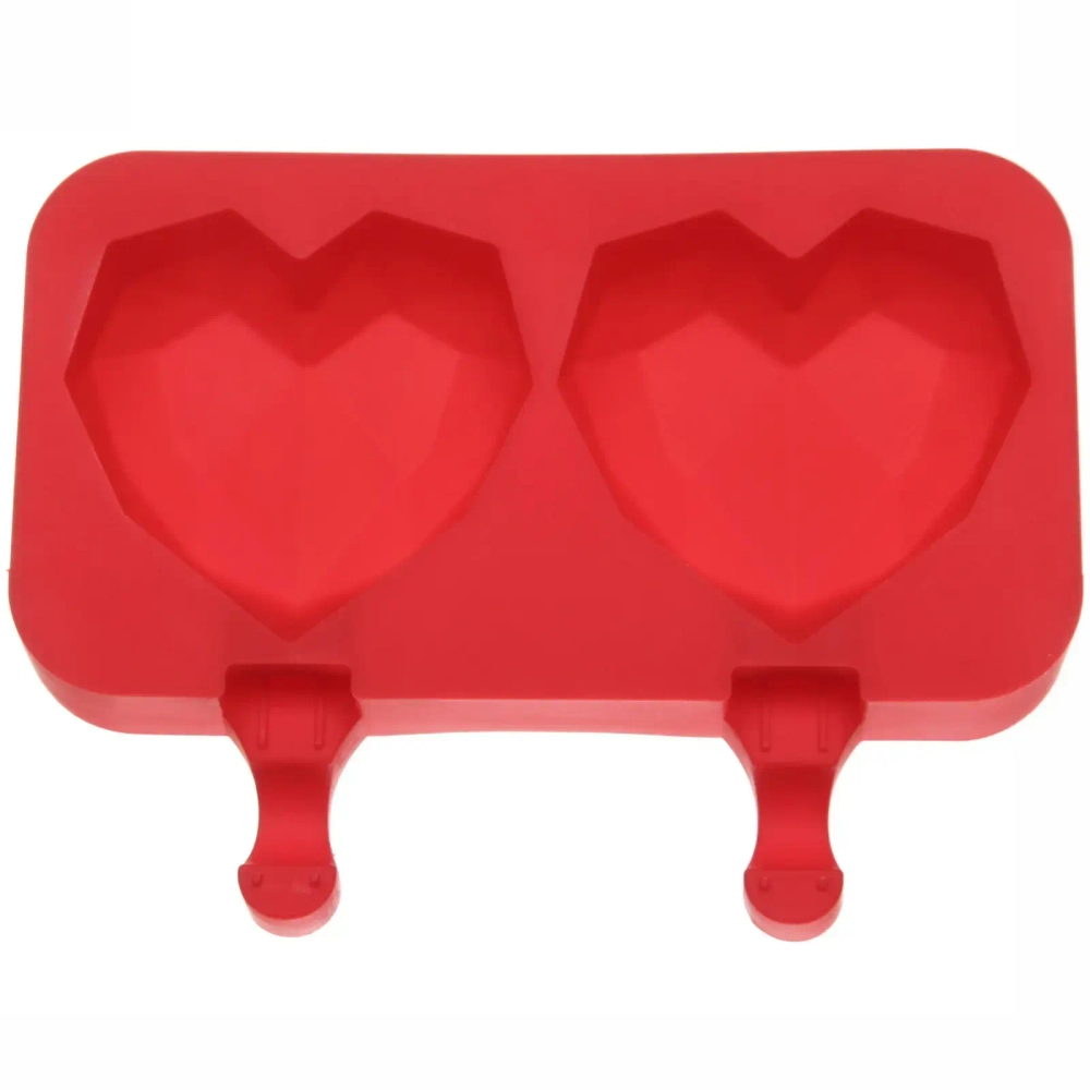Форма для приготовления мороженого «Сердечки» силиконовая 19,5*15см
