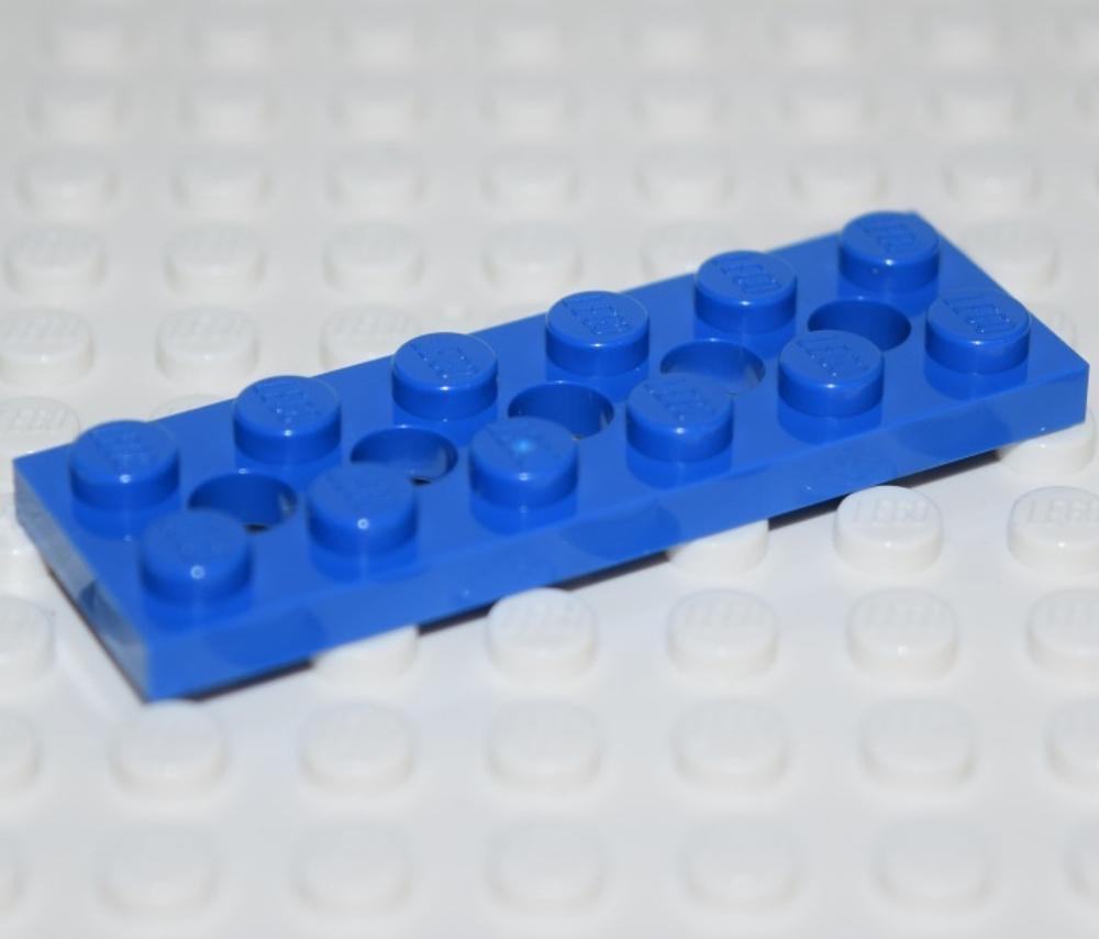 Lego 50шт Плитка 2x6 с 5 отверстиями (синий) 32001 / 4114027
