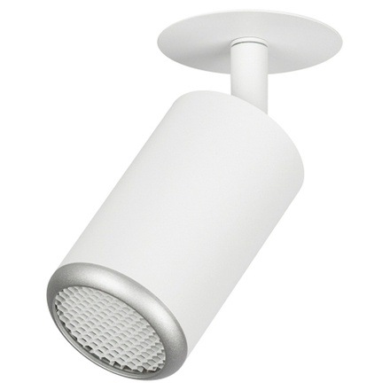 Светильник встраиваемый алюминиевый ЭРА KL106 WH/SL под лампу MR16 GU10 белый/серебро матовый