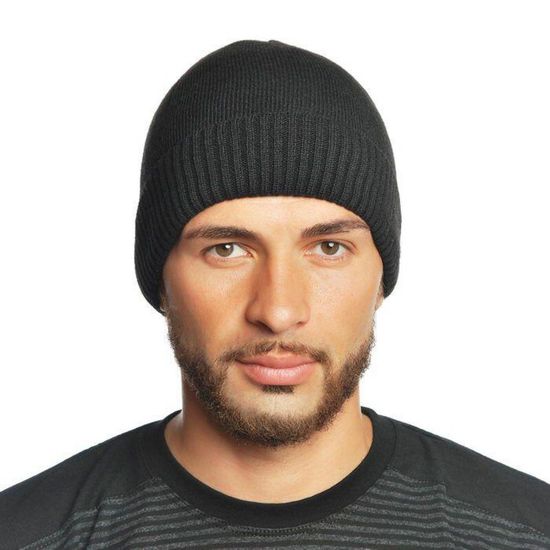 Шапка мужская двойная (чёрн)