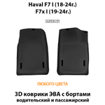 Передние автомобильные коврики ЭВА с бортами для Haval F7 I (18-24г.), F7x I (19-24г.)