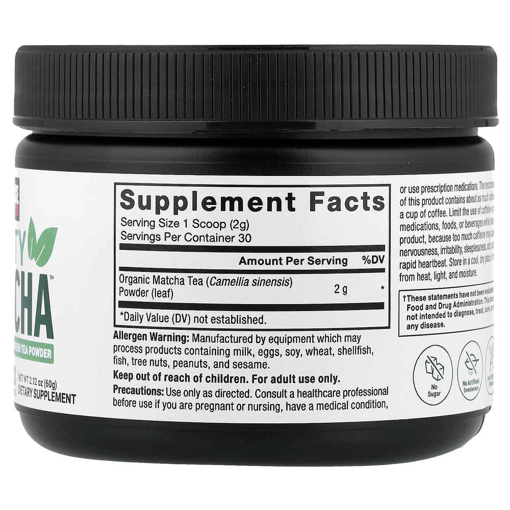 Force Factor, Mighty Matcha™, без добавок, 60 г (2,12 унции)
