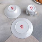 3850488 Набор детской посуды «Жирафик», 3 предмета: кружка 230 мл, миска 400 мл, тарелка 18 см