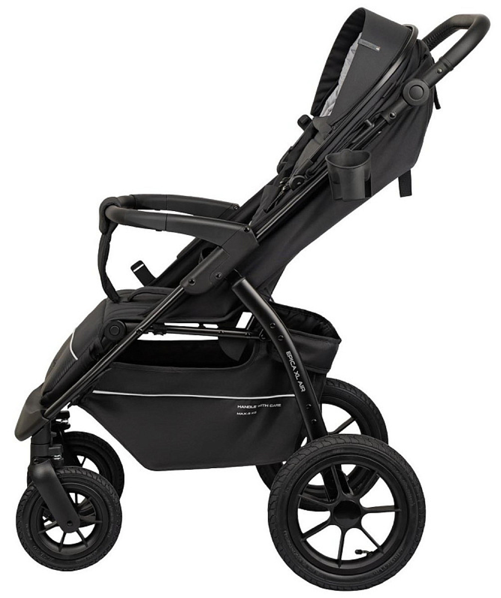 Детская прогулочная коляска Indigo Epica XL Air с сумкой 2025 черный