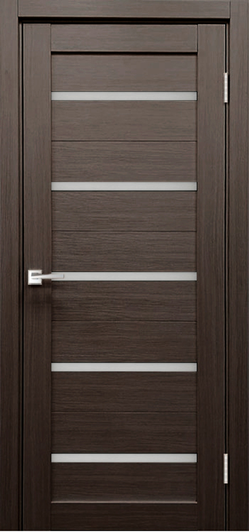 Межкомнатная дверь X-4 / Цвет тон Грей / Остекление "Сатинат белое" / Двери Верда