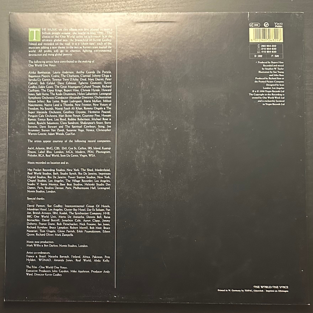 Сборник One World One Voice (Европа 1990г.)