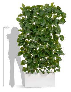 Кашпо TREEZ Effectory - серия Gloss - Низкий узкий прямоугольник - Белый глянцевый лак