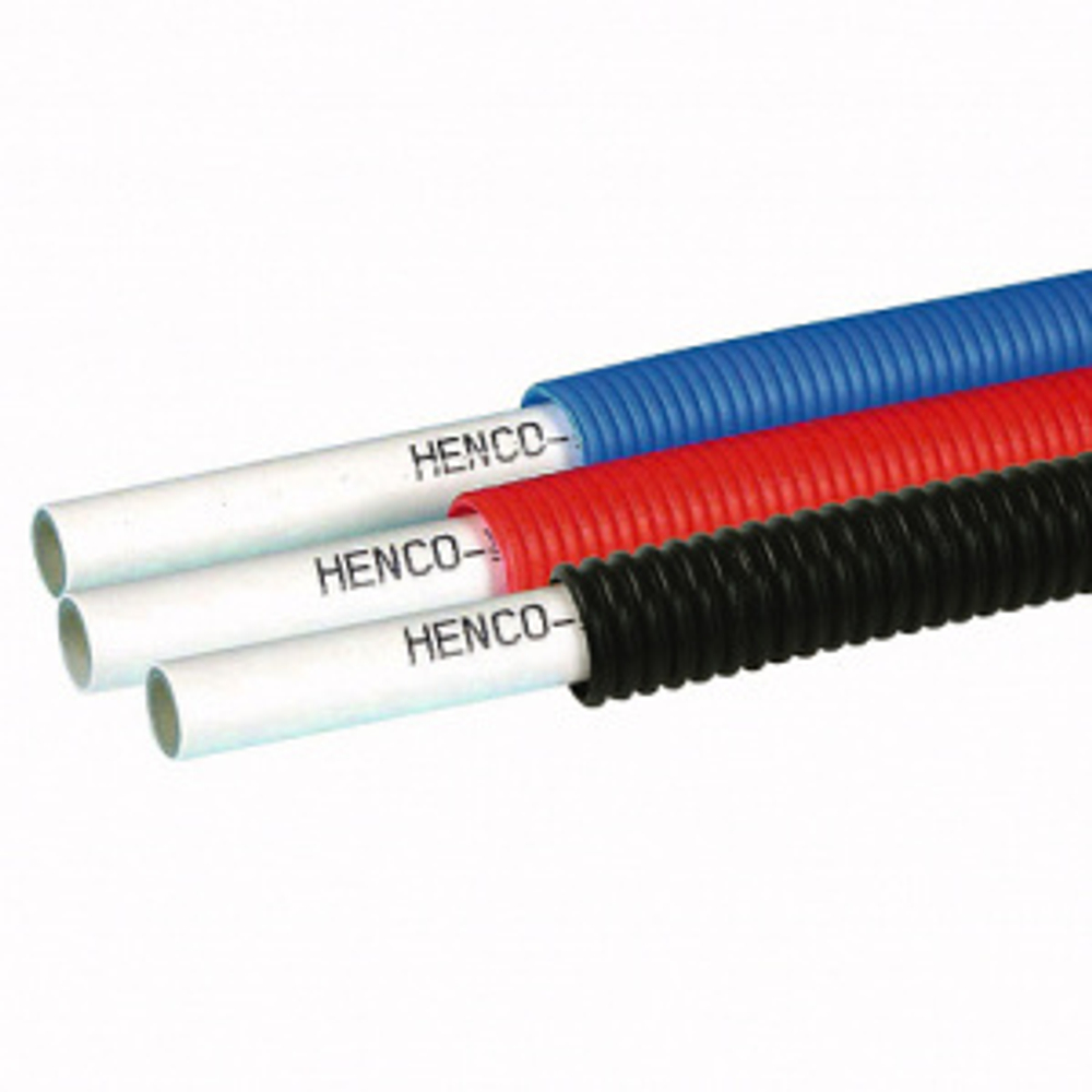 Труба Standard в красной гофре, PEXc-AL-PEXc, ф20х2, бухта 100 метров Henco