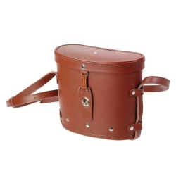 Бинокль Veber Реплики Б-3 8x42 коричневый кожаный чехол, вид сбоку