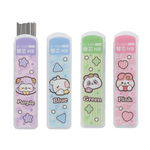 Карандаш автоматический, чернографитный, JIANDAN, с запасными грифелями, 4 цвета корпуса со зверятками, 24 шт