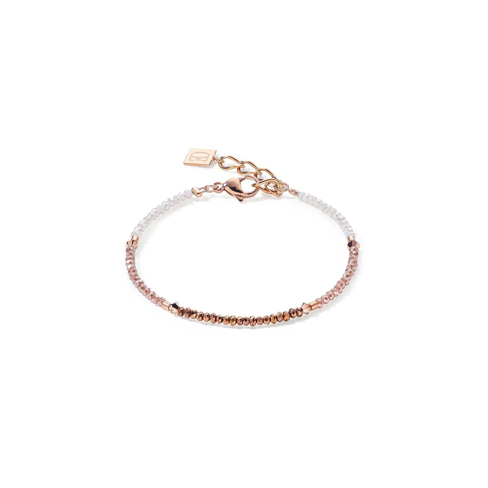 Браслет Coeur de Lion Golden Shadow - Rosegold 6006/30-1037 цвет розовый, белый, золотой