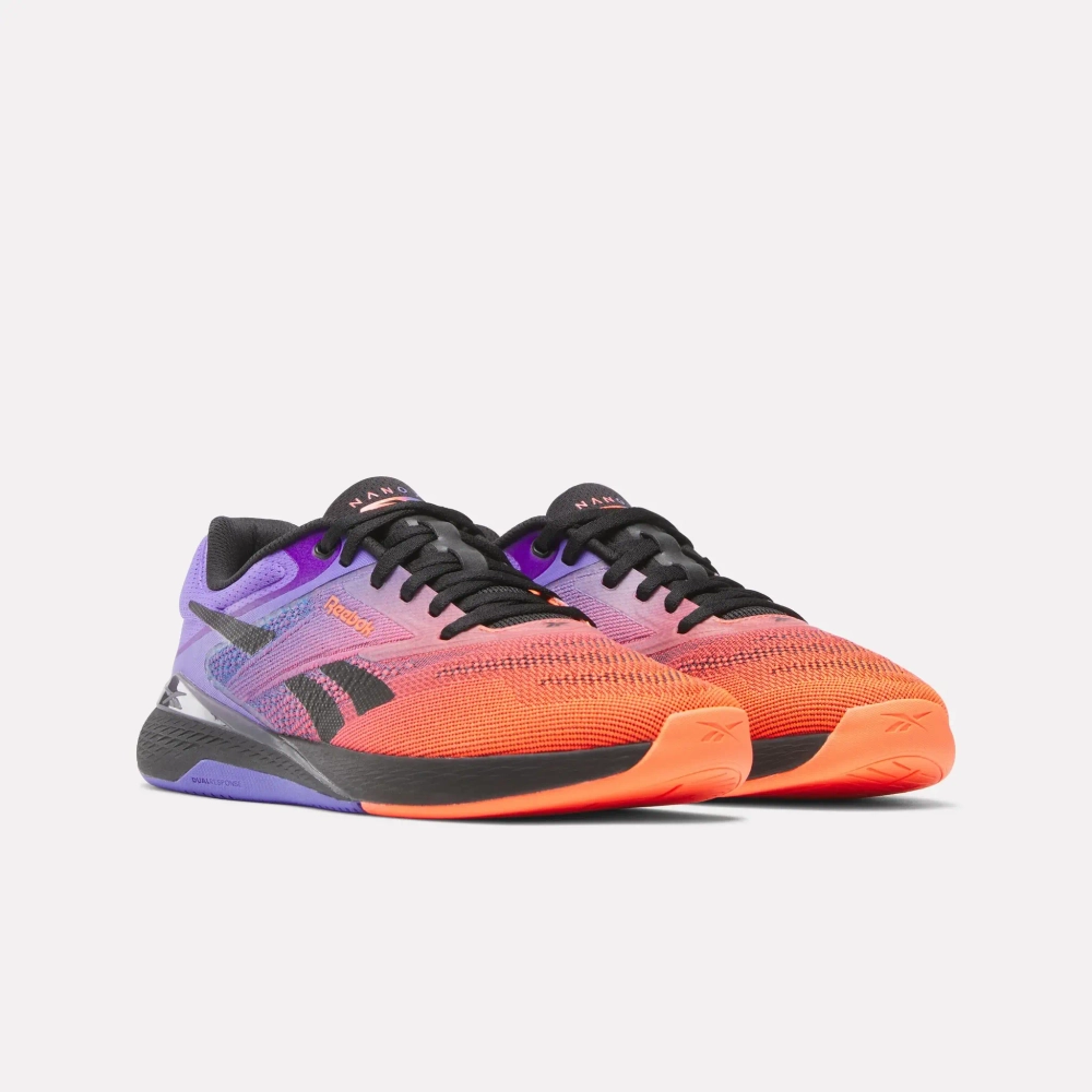 Кроссовки женские Reebok Nano X5 (Фиолетово-Оранжевые)