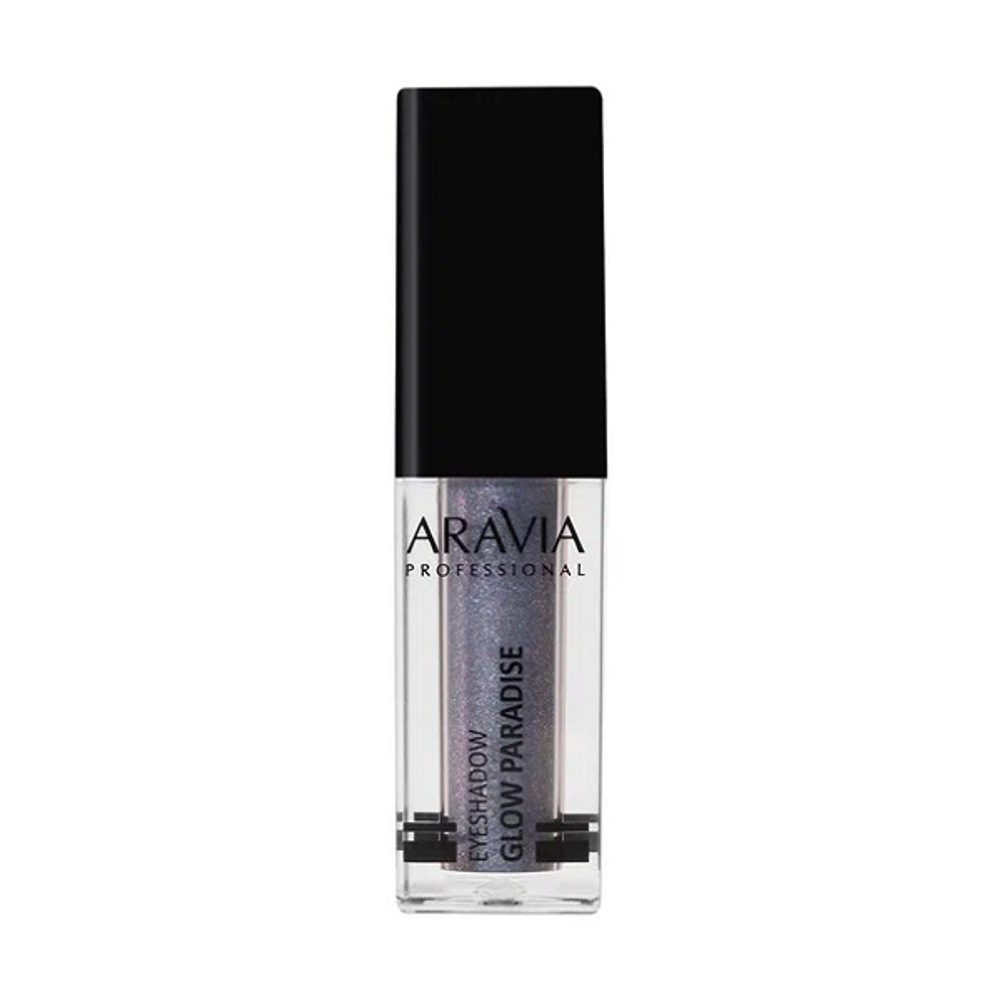 Жидкие сияющие тени для век #06 Тон Серебристо-синий дуохром Aravia Professional Glow Paradise Galactic Heaven 5мл