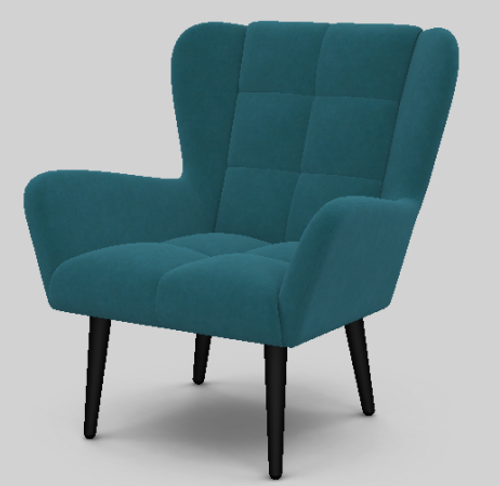 Кресло для отдыха Комфорт-9 3 кат. (CATANIA STONE Черный) Элегия