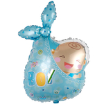 Шар Фольгированный Малыш мальчик в пеленке (Голубой)