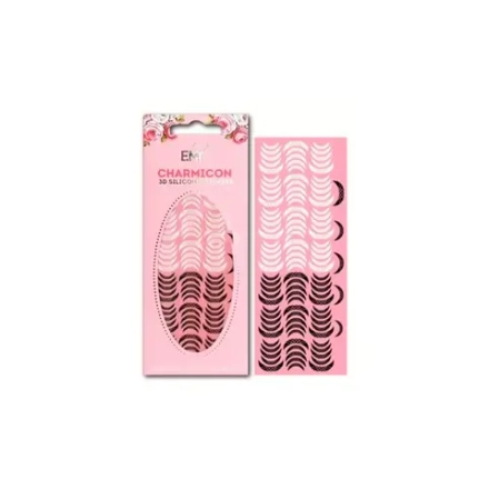 Charmicon 3D Silicone Stickers «Лунулы №14» черные/белые