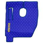 Ковры SHACMAN F3000 (экокожа, синий, синий кант, желтая вышивка)