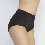 Трусы с завышенной линией талии и низким вырезом по линии бедер (Размер: 60) (Цвет: черный)