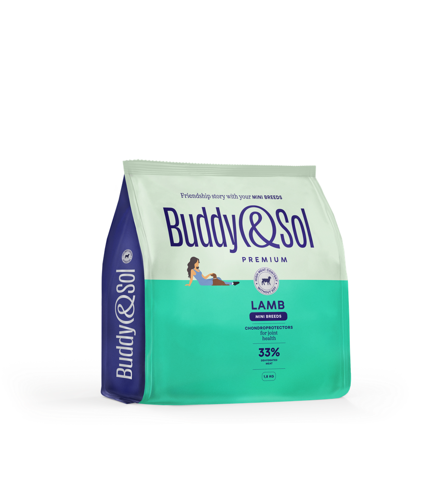 Сухой корм Buddy&amp;Sol PREMIUM ADULT MINI с ягнёнком для маленьких пород 1,8 кг