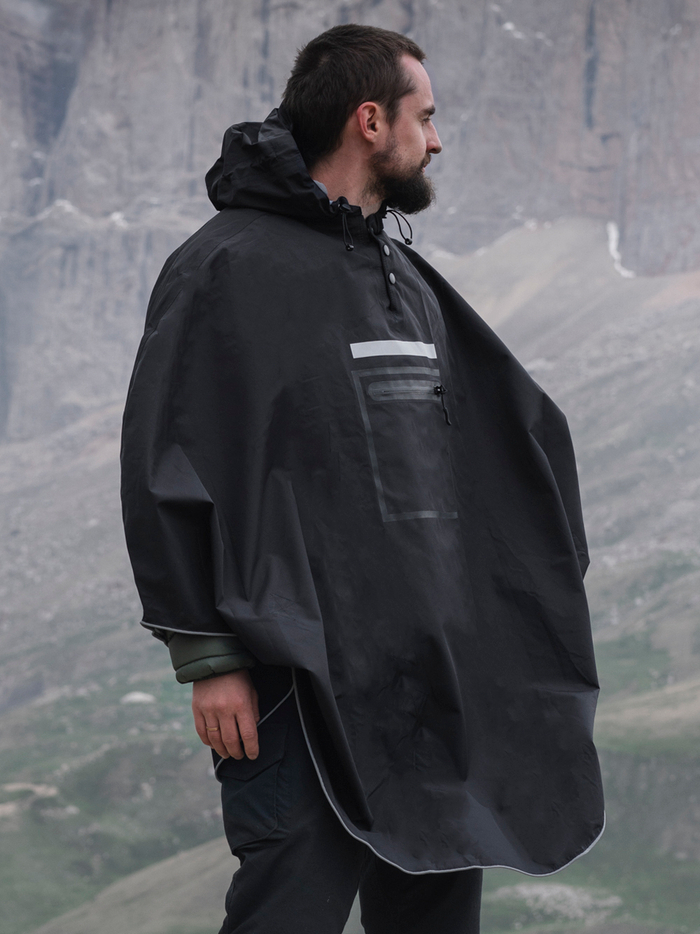 Дождевик-пончо черный Gamp Coal Black