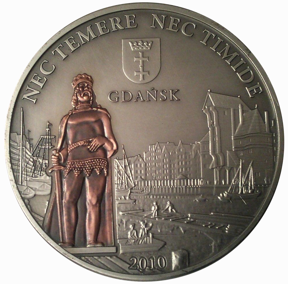 5 долларов. Гданьск Ганзейский город Корабль парусник. О-ва Кука. 2010 год.