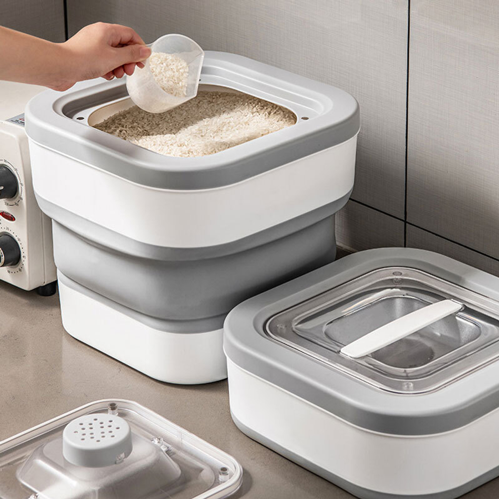 Контейнер складной для хранения 28,5*28,5*25см, с магнитной крышкой, серый