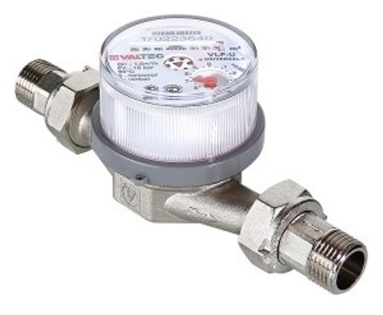 Счетчик воды универсальный Valtec VLF-20U ДУ 20 мм L 105 мм со сгонами