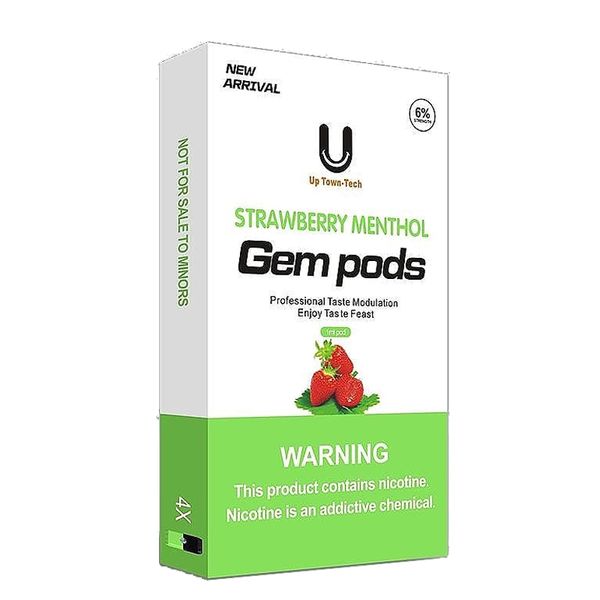 Купить Картриджи для Juul - Gem Pods - Strawberry-Menthol 6,0% (4 шт)