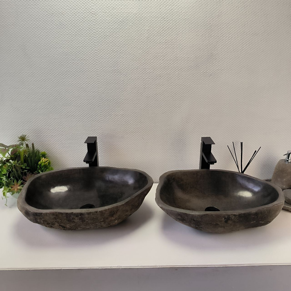Раковина из речного камня RS63833 54*39*16 2шт 0127