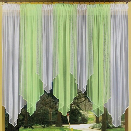 Занавеска "Ф. ПАТРИСИЯ", цвет бело-фисташковый, Польша.