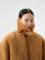 Куртка из искусственного меха с вышивкой OLA OLA