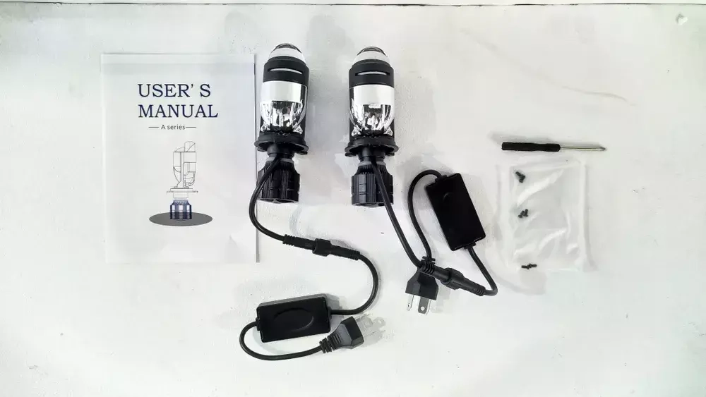 H4 (линзы) / Светодиодные (H4) лампы Lenses AHL H4 6000lm 30W, линзы (A80K, черные)