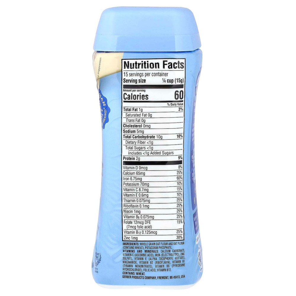 Gerber, Хлопья для детей, Grain & Grow, 1st Foods, овсянка, 227 г (8 унций)