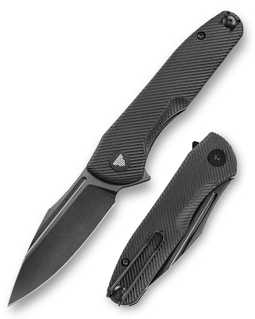 Складной туристический нож TRIVISA Antliae-03B клинок 14C28N рукоять G10 (черный-черный)