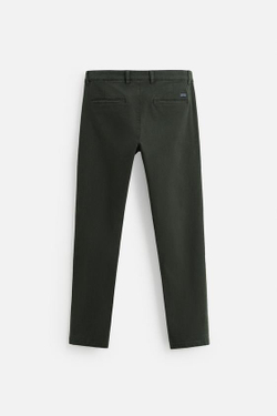 ZARA БРЮКИ ЧИНОС SKINNY FIT, ТЕМНО-ЗЕЛЕНЫЙ