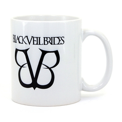 Кружка Black Veil Brides ( черное лого на белом фоне )