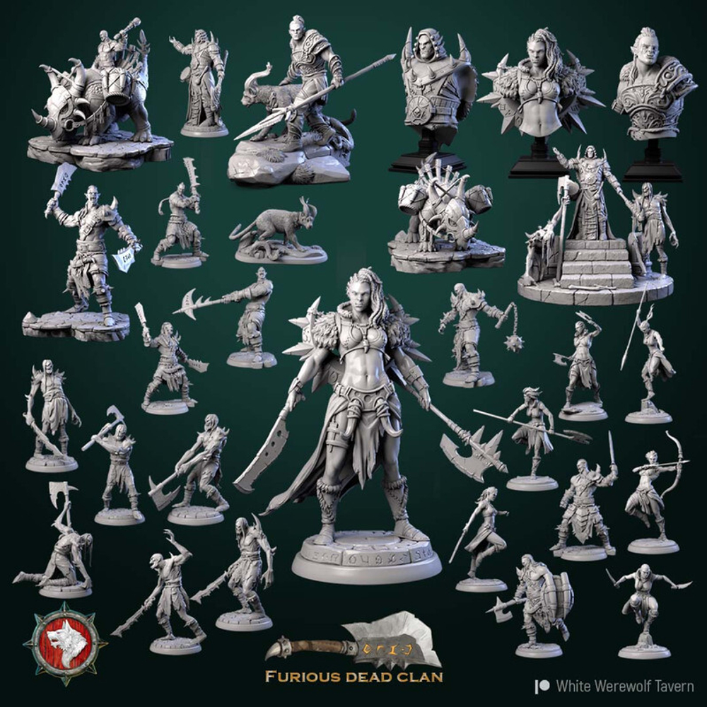 99White Werewolf Tavern миниатюра для dnd, днд, pathfinder, фентези, Настольная игра, НРИ, Варгейм, РПГ