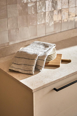 ZARA HOME ПОЛОСАТОЕ КУХОННОЕ ПОЛОТЕНЦЕ, СЕРОВАТЫЙ