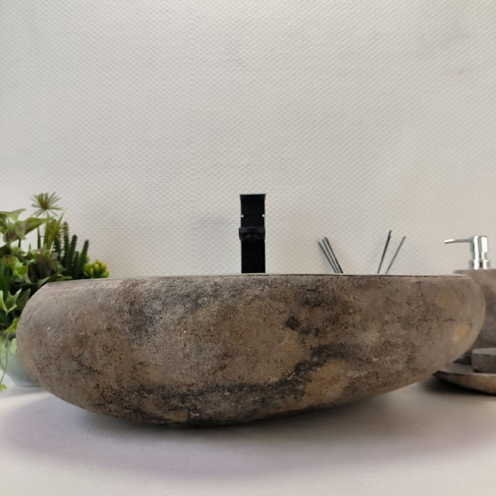 Раковина из речного камня RS-63326 (52*43*15) 0122
