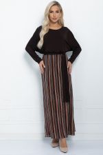 Платье Королева гофре шоколад П10061 LT Collection