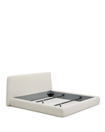 Кровать Martina со съемным чехлом из шенилла цвета экрю 180 x 200