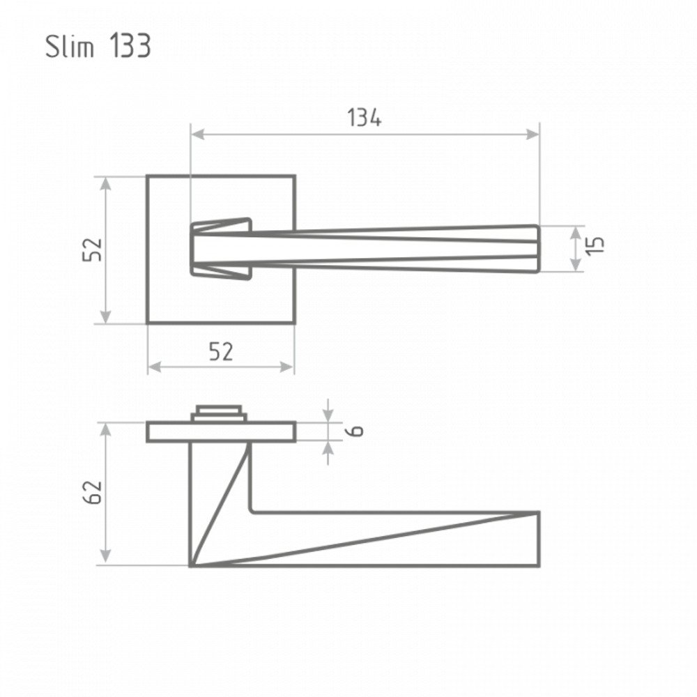 Ручка дверная Slim 133K черный
