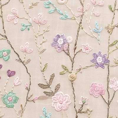 Вышитые цветы