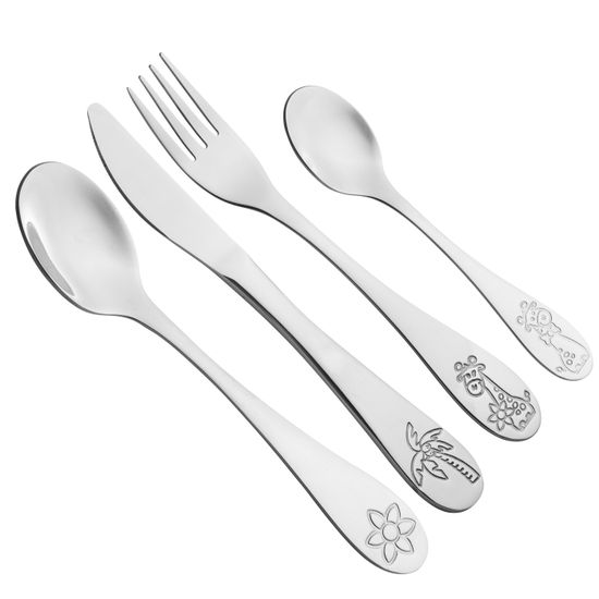 Набор детских столовых приборов 4 предмета Kamille KM 5335 из нержавеющей стали