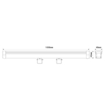 Светодиодный линейный цветной прожектор с DMX Feron 36W RGB DC24V IP65