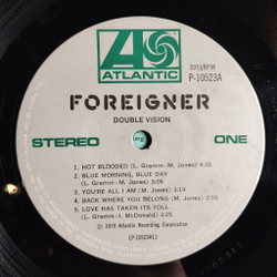 Винтажная виниловая пластинка LP Foreigner Double Vision (Japan 1978) (Obi Copy) Lonely Children